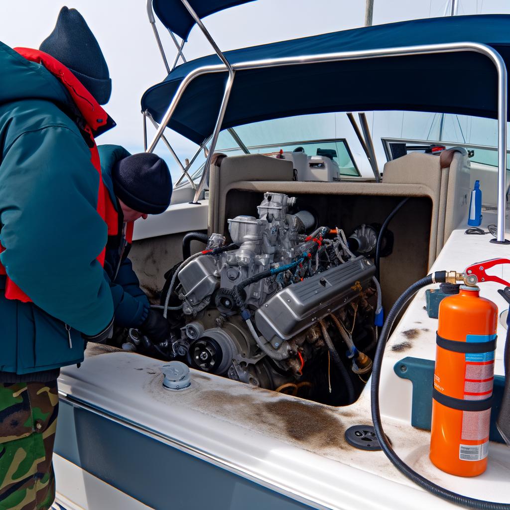 verifier entretien bateaumoteur 30 pieds debut de saison hors de leau au canada