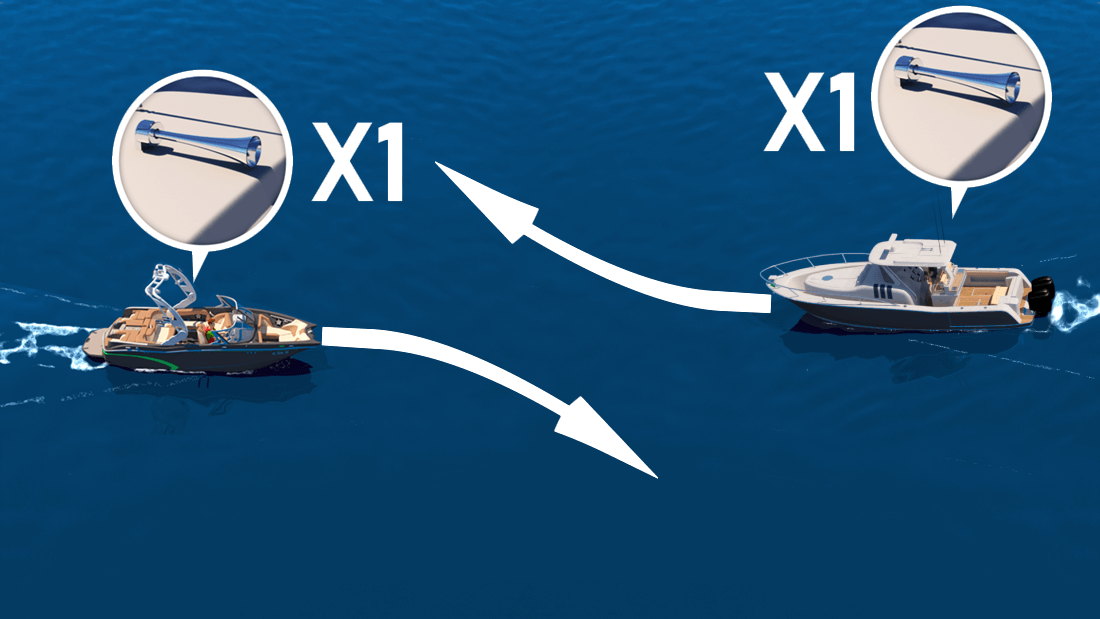 Una senal corta gira derecha