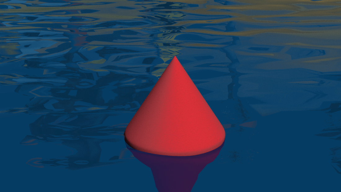 Boya conica de estribor