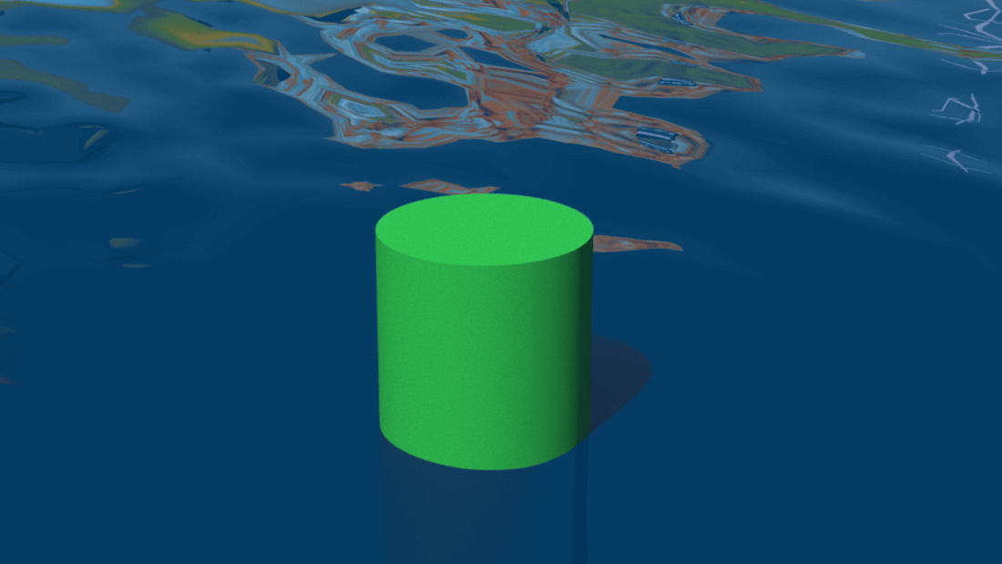 Boya de babor cilindrica