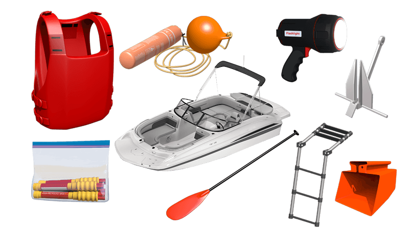 Here's the list of boating safety equipment you'll need in your boat 6m