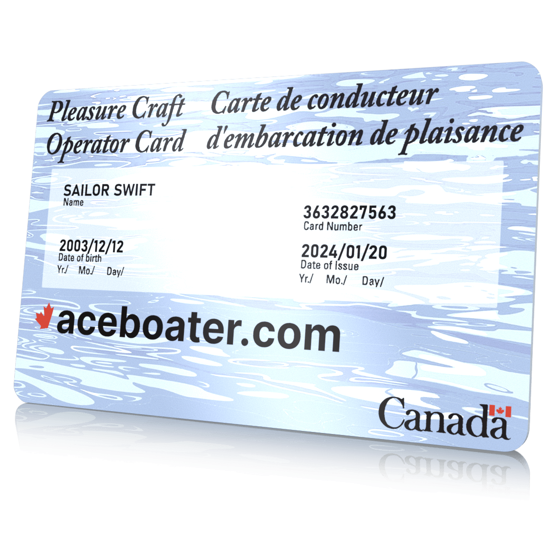 FAQ Boating License Accredited By Transport Canada   Aceboater Card Angle2 Hr 