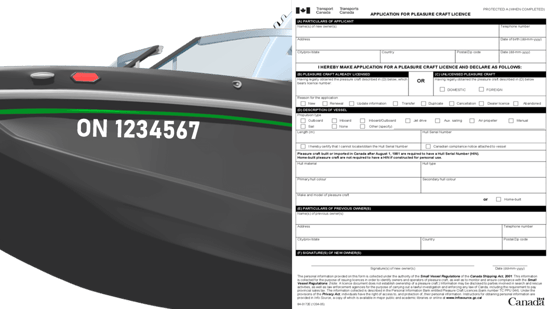 Pleasure craft license