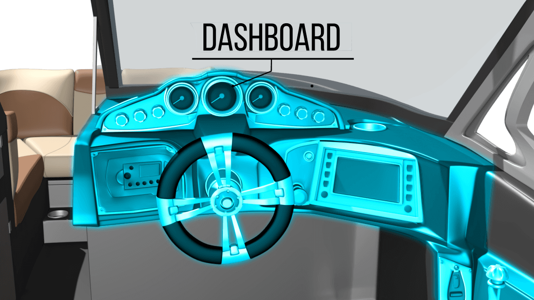 Helm or dashboard boat