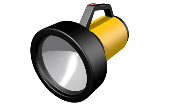 Watertight flashlight