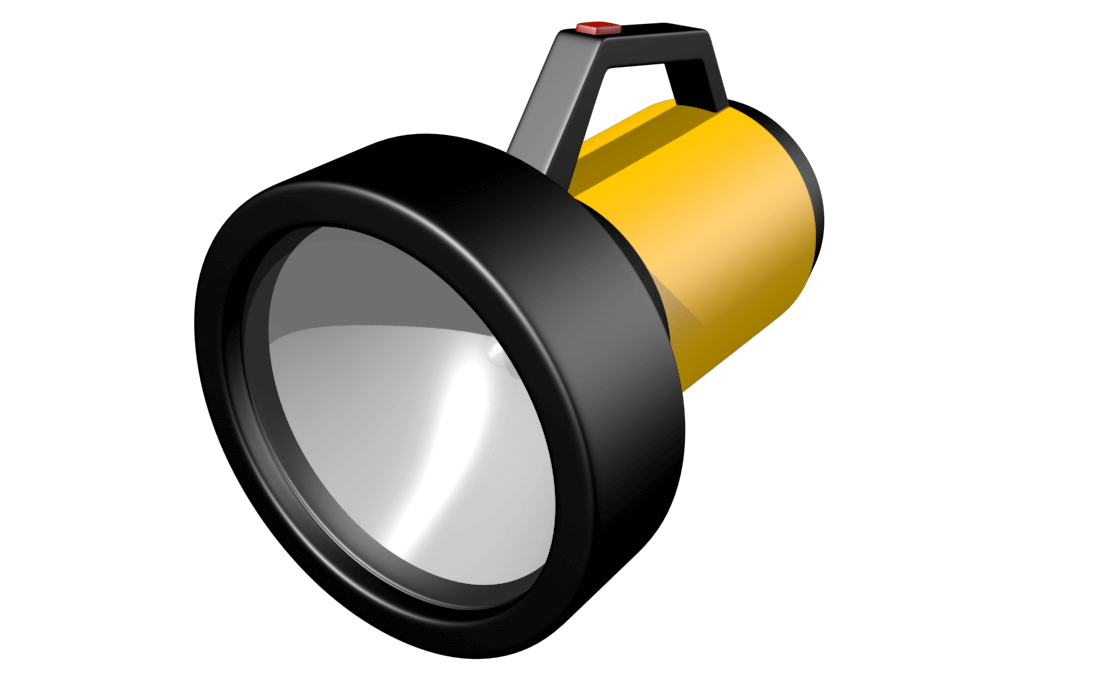 Watertight flashlight