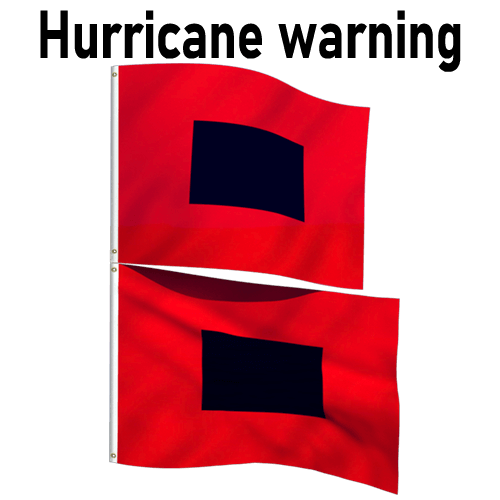 Hurricane Warning flag