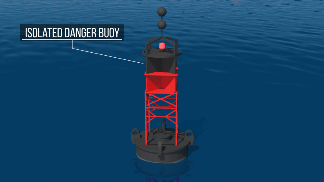 Isolated danger buoy