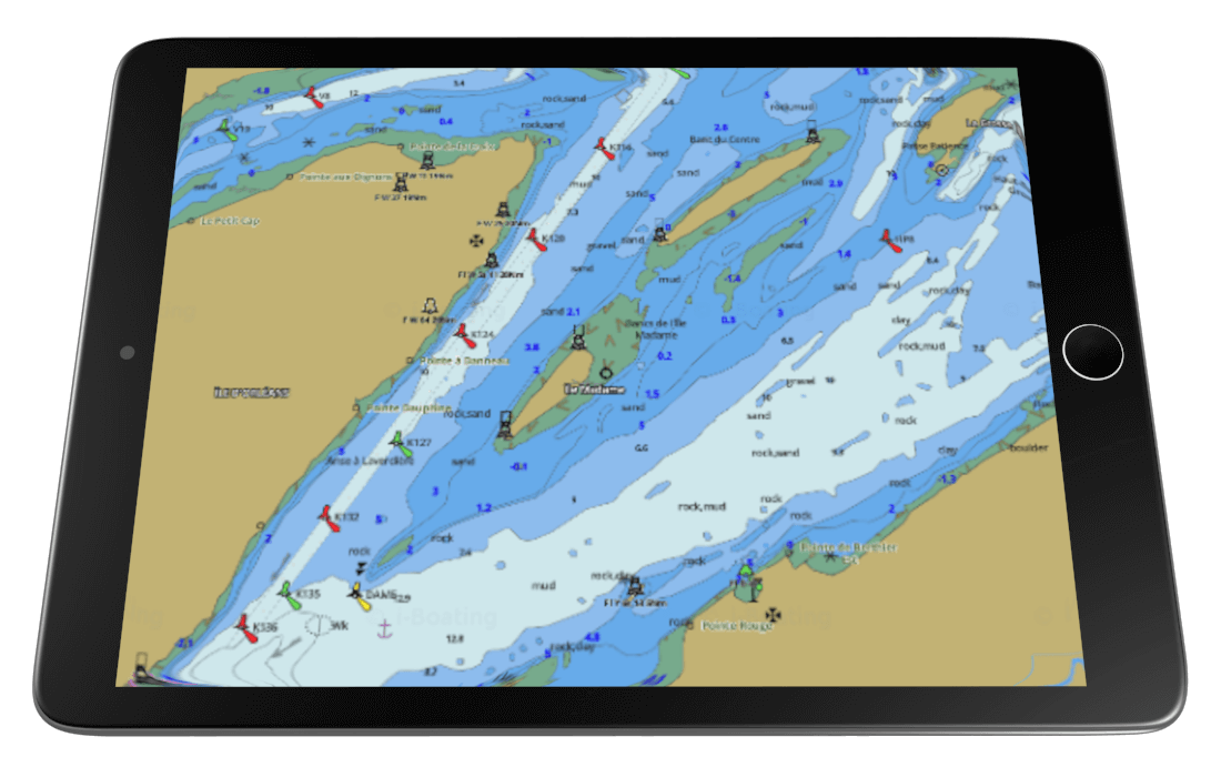 Marine nautical charts