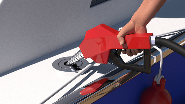 With a fixed tank onboard, make sure to ground the gas nozzle against the filler pipe to ensure safe refuelling of the tank. This will prevent static, as a spark could cause an explosion.