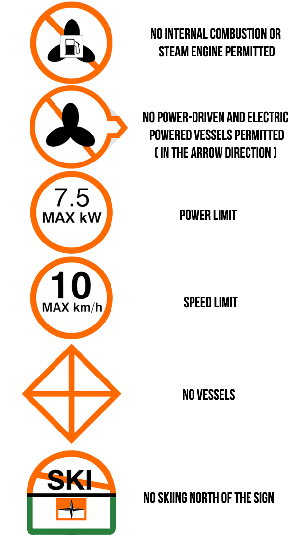 Boating restriction signs list Canada