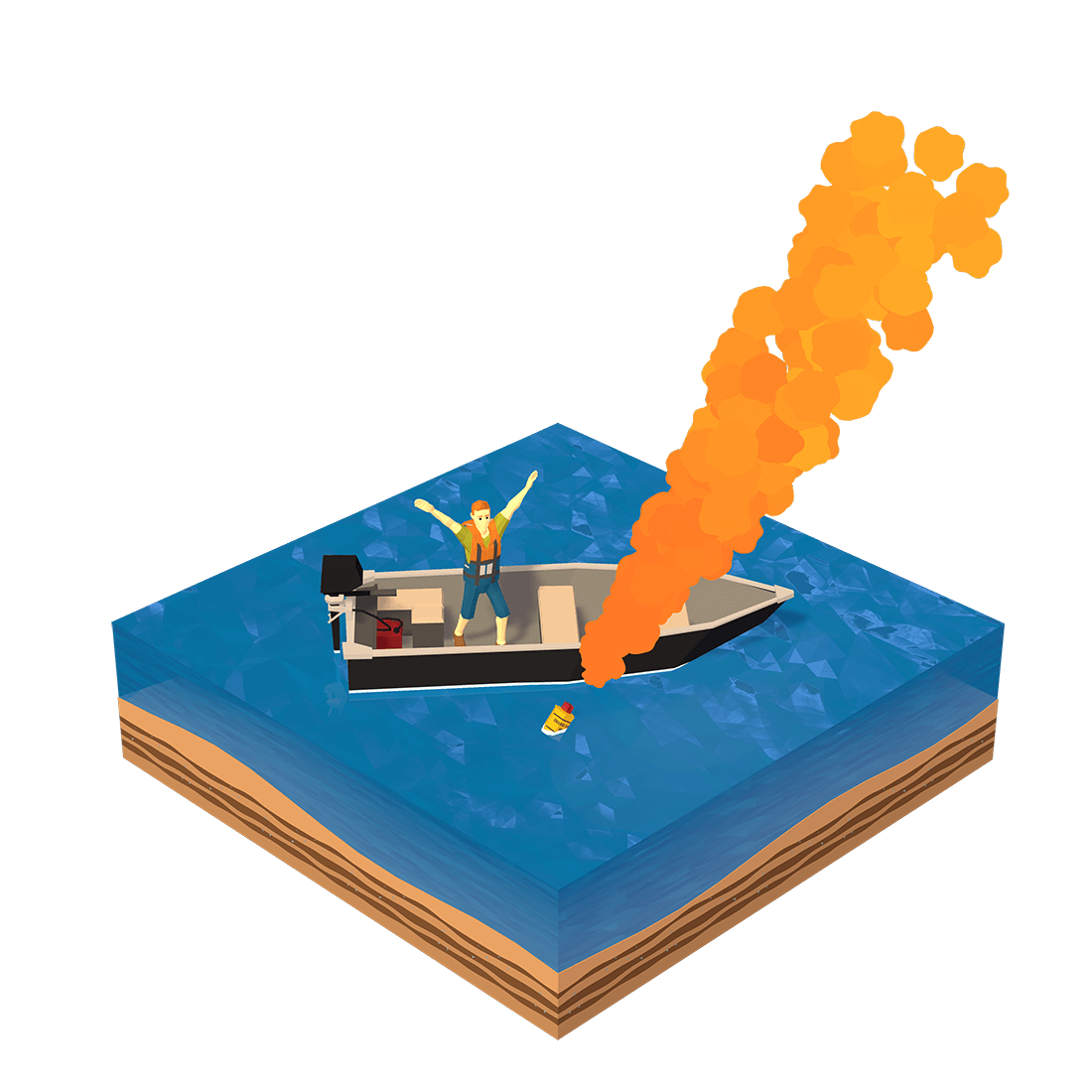 Smoke signal flare
