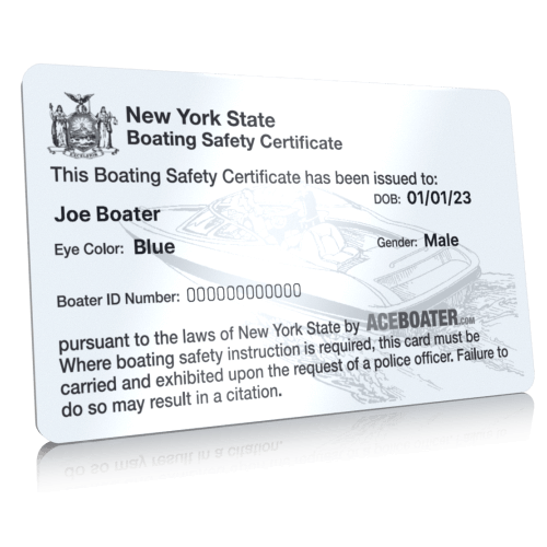 Boater license card New York