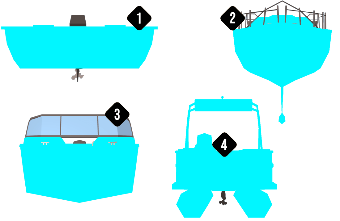 Boat hull types