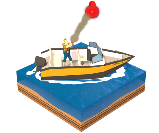 What are the types of visual distress signals?