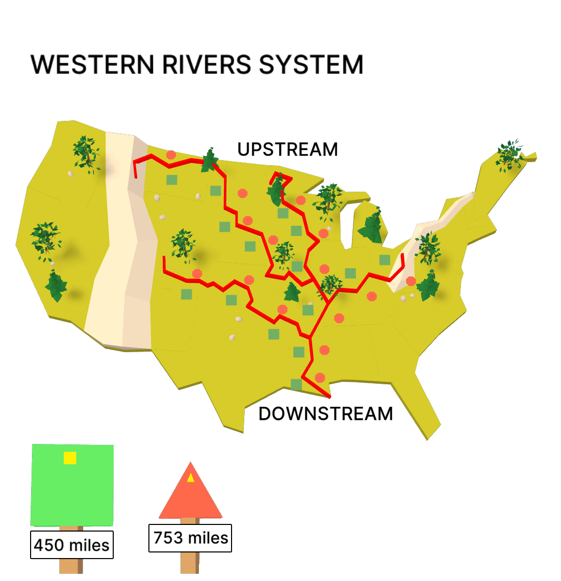 Western Rivers System map