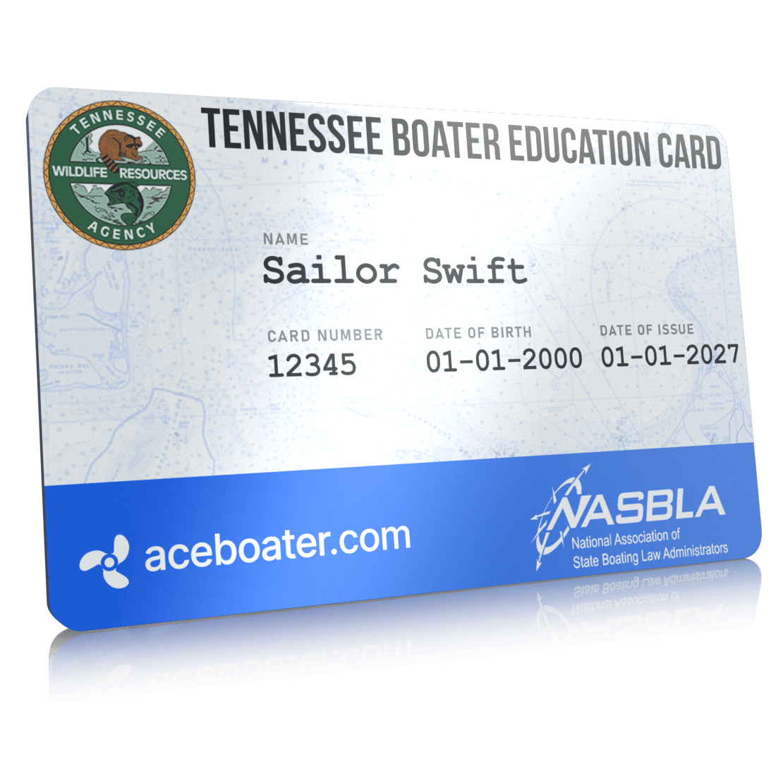Tennessee Boater Education Card