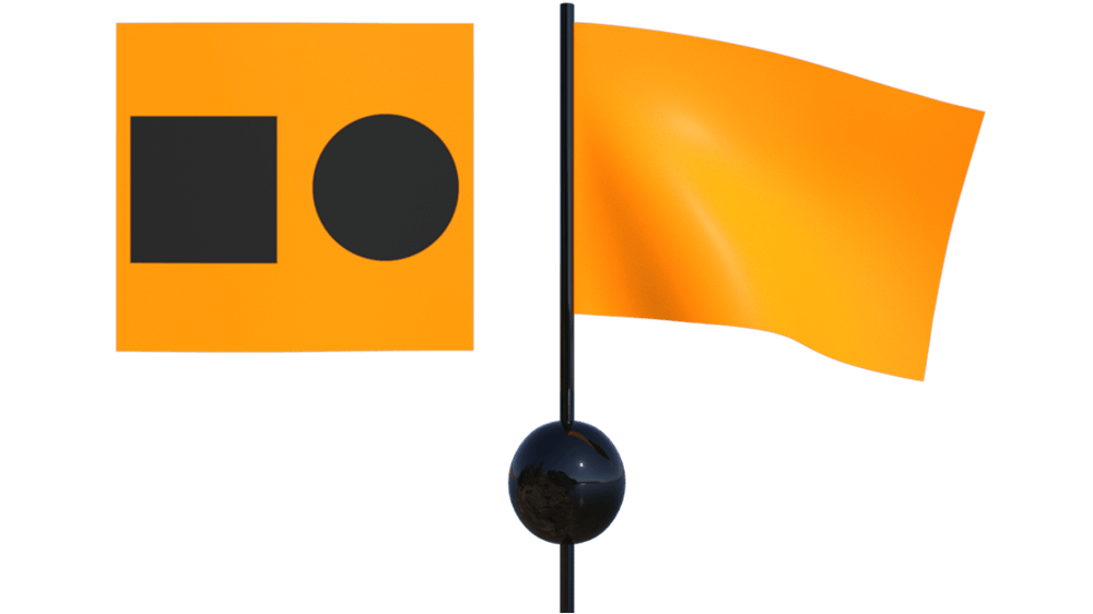 Orange distress flag