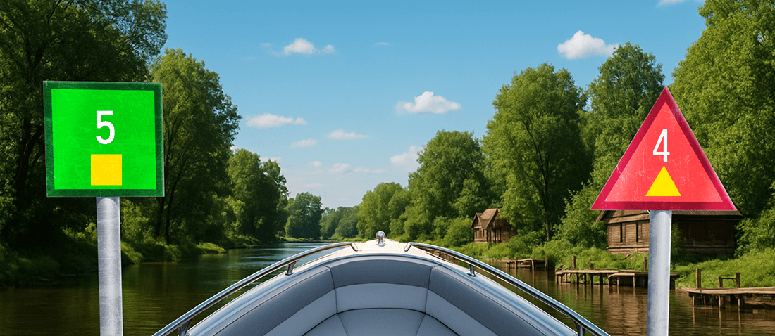 yellow triangle means: keep it on your right