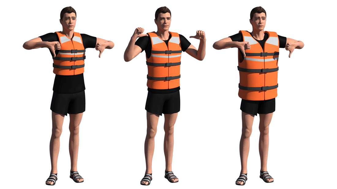 A properly fitted wearable PFD should have which characteristics?