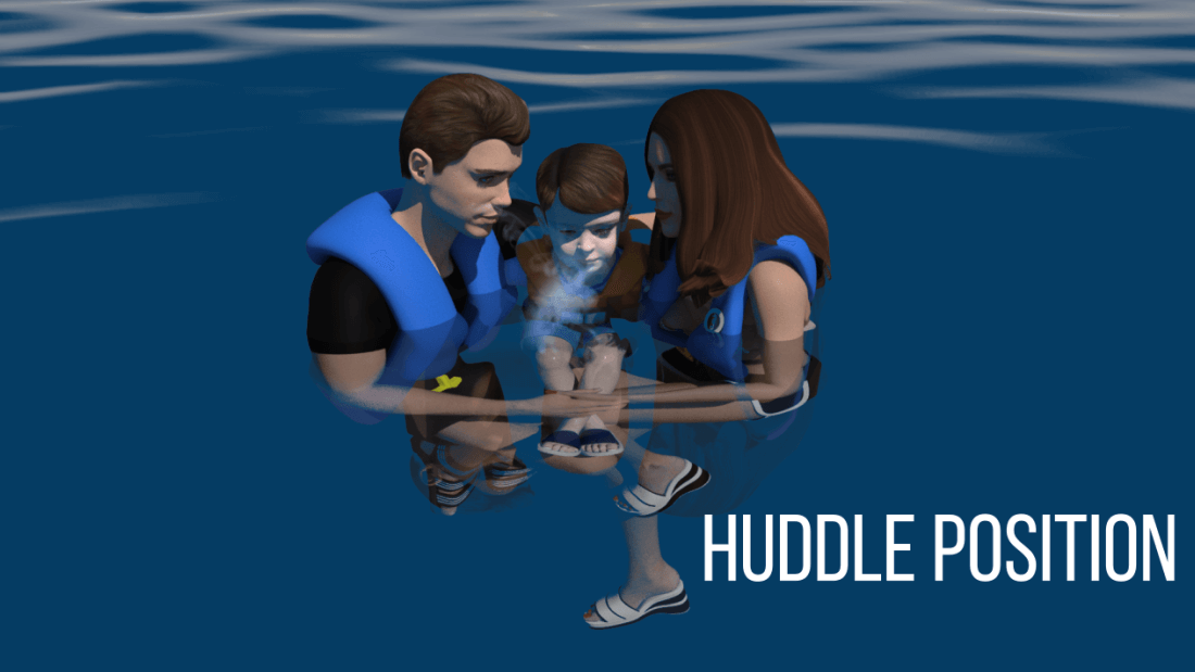 Survival in cold water - Huddle position