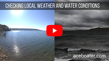 Checking local weather and water conditions