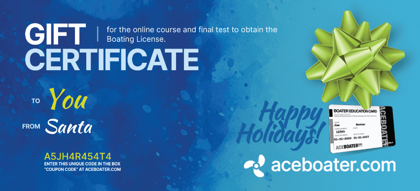 A gift certificate to get the Boating license!