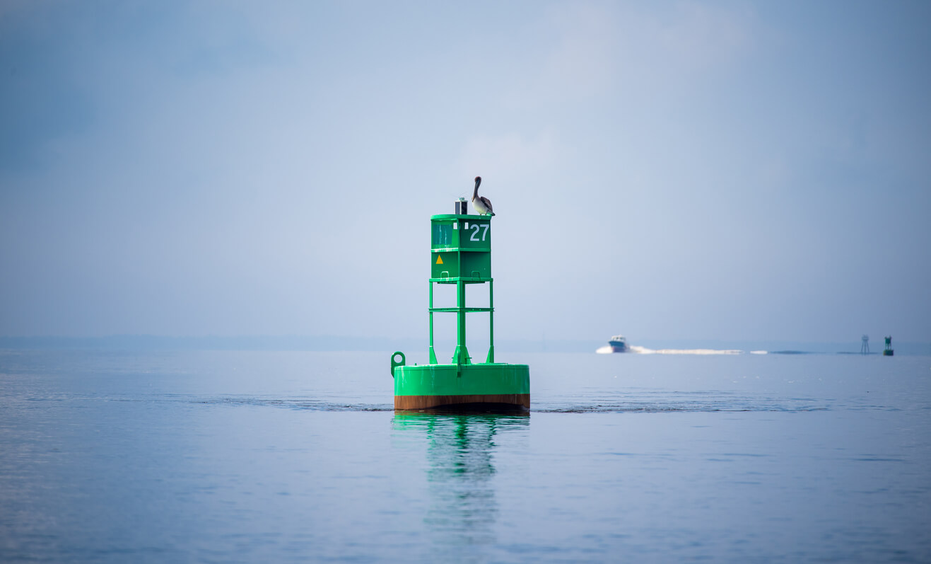 Green Buoys  Kept on your left (port)