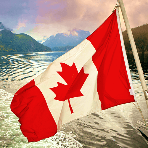 Canadian boating flag
