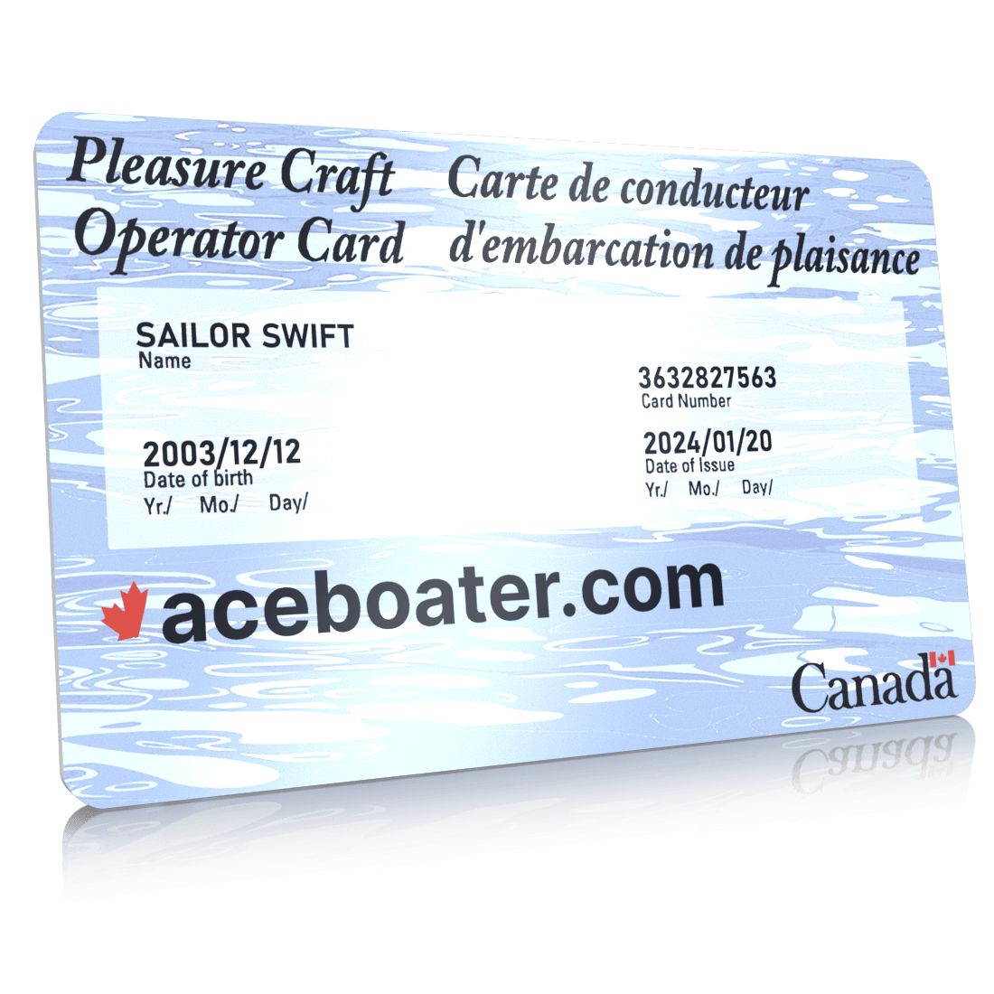 Boating license accredited by Transport Canada