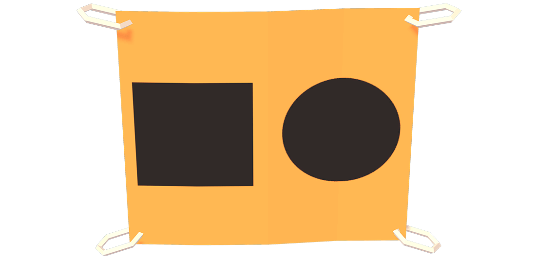 Piece of orange canvas