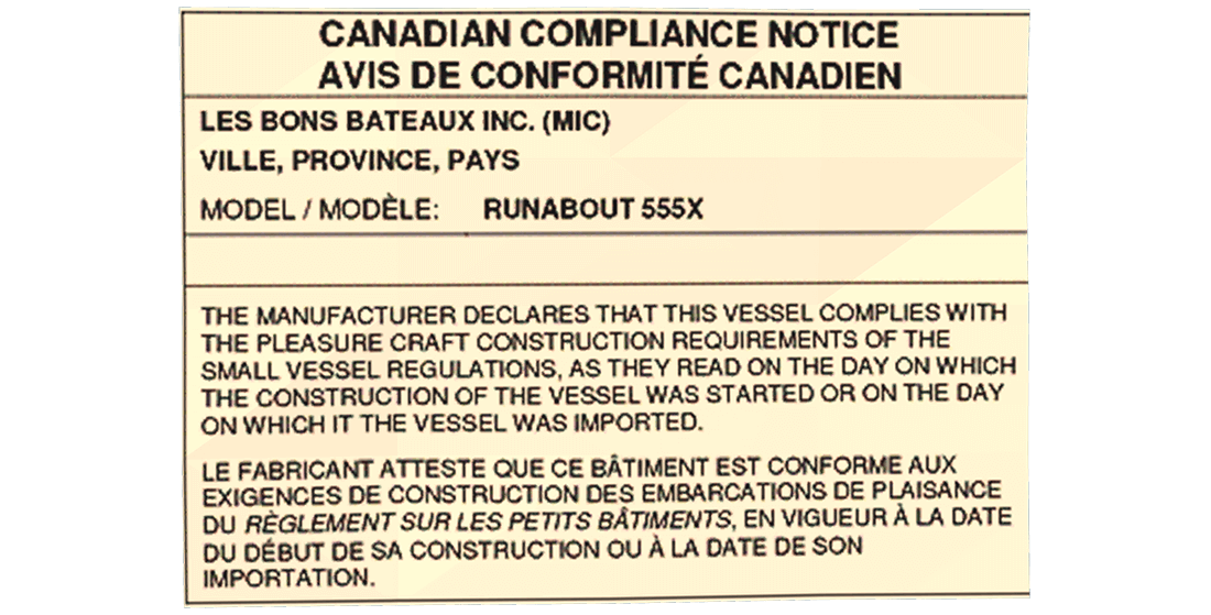 Compliance notice