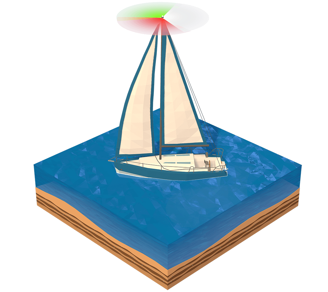 If less than 20 meters in length, the three lights may be combined at or near the top of the mast.