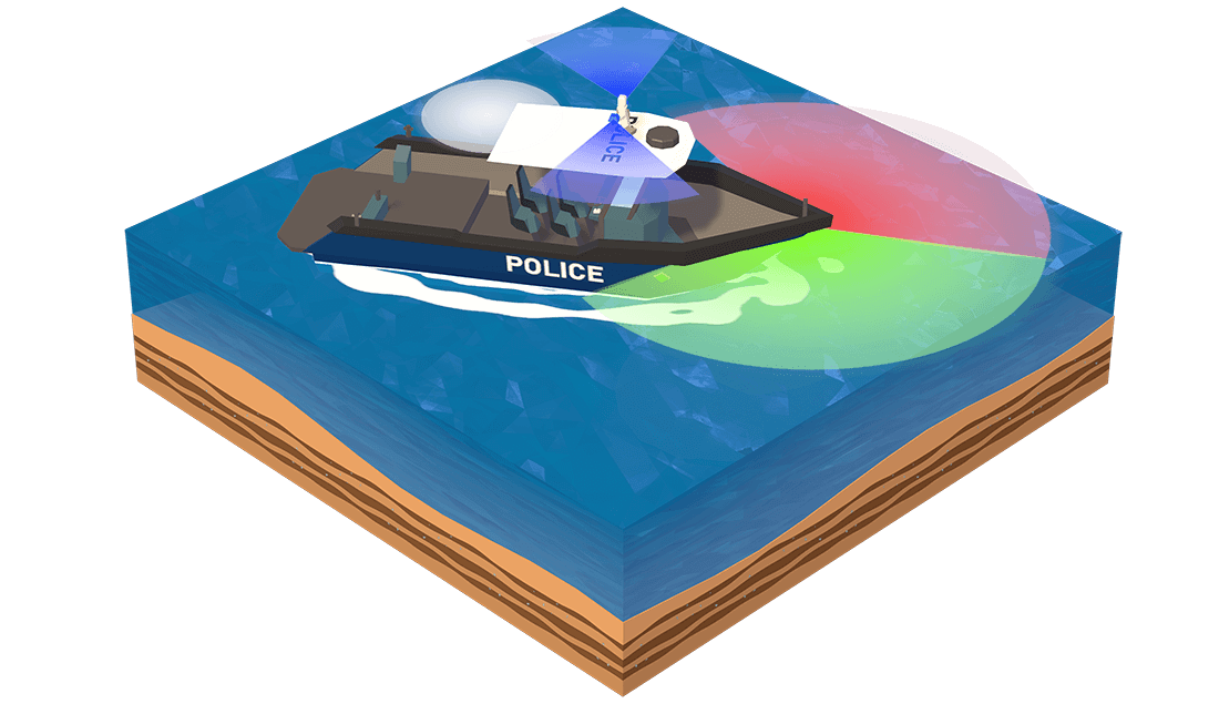 Police boat lights - Government vessel lights